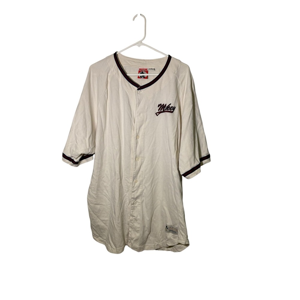 Disney Mickey‎ Vintage Baseball Jersey XXL White